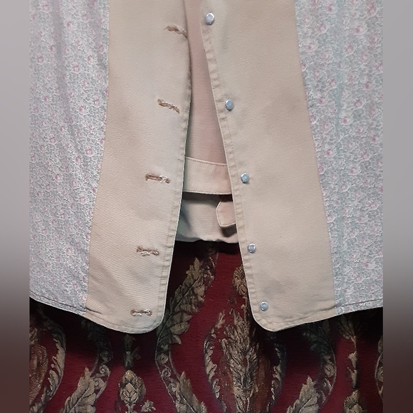 Vintage WAH Maker Beige VEST Cowboy Western Classic OldWest Yellowstone Frontier - Picture 6 of 11